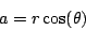 \begin{displaymath}
a = r \cos (\theta)
\end{displaymath}