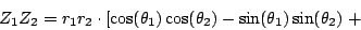 \begin{displaymath}
{Z_1}{Z_2} = {r_1}{r_2} \cdot
{ \left [ {
\cos({\theta_1...
...a_2}) -
\sin({\theta_1}) \sin({\theta_2})
} \right . } \, +
\end{displaymath}