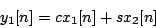 \begin{displaymath}
{y_1}[n] = c {x_1}[n] + s {x_2}[n]
\end{displaymath}