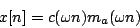 \begin{displaymath}
x[n] = c(\omega n) {m_a}(\omega n)
\end{displaymath}